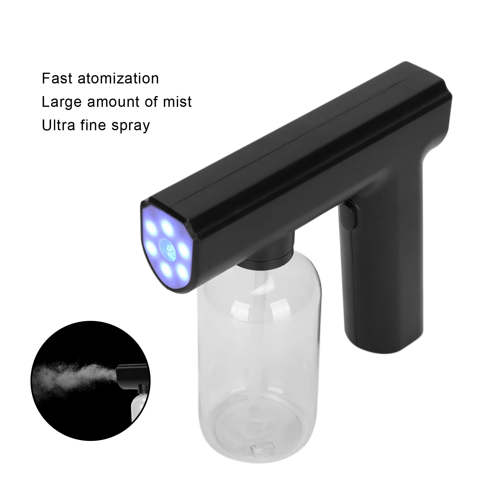 300ML Nano Blue Light Sprayer Barber Wireless Aftershave Steam Electric Spray Disinfection Gun For Garden Atomizer Tools